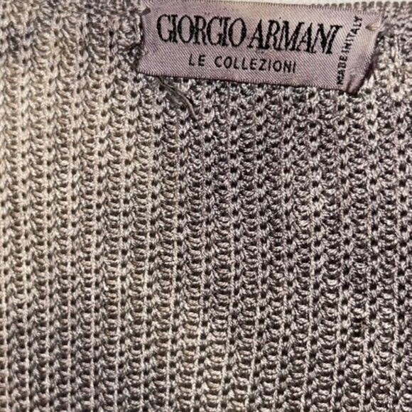 Giorgio Armani Le Collezioni silk HAND DYED One of A Kind ribbed sleevless top M - Picture 2 of 5